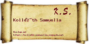 Kolláth Samuella névjegykártya